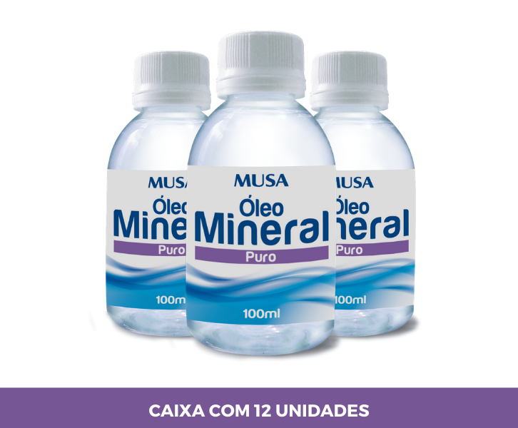 Caixa Óleo Mineral Puro 100 ml | 12 unidades – MUSA